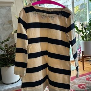 CrewCuts Girls Size 8 blue and white stripes with Stars Tunic